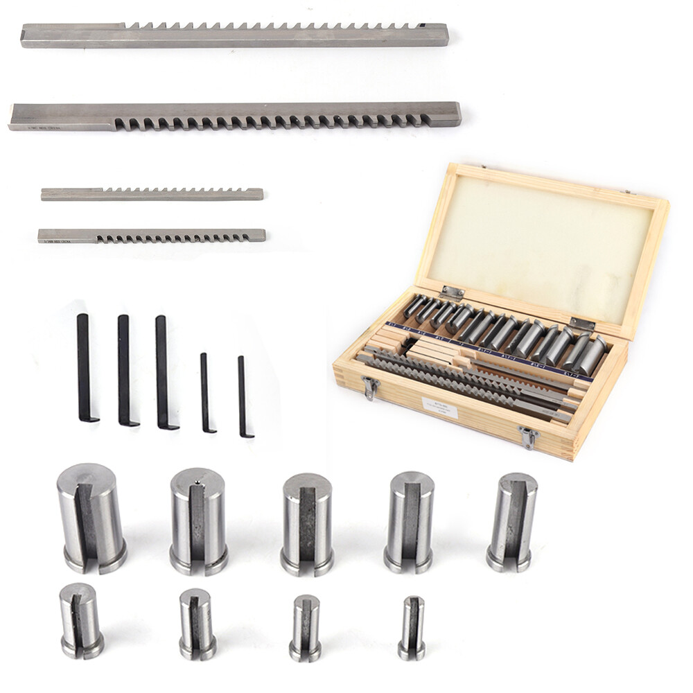 18 * HSS Keyway Broach Set Inch Size Broaches Bushings Shim CNC Metalworking Set