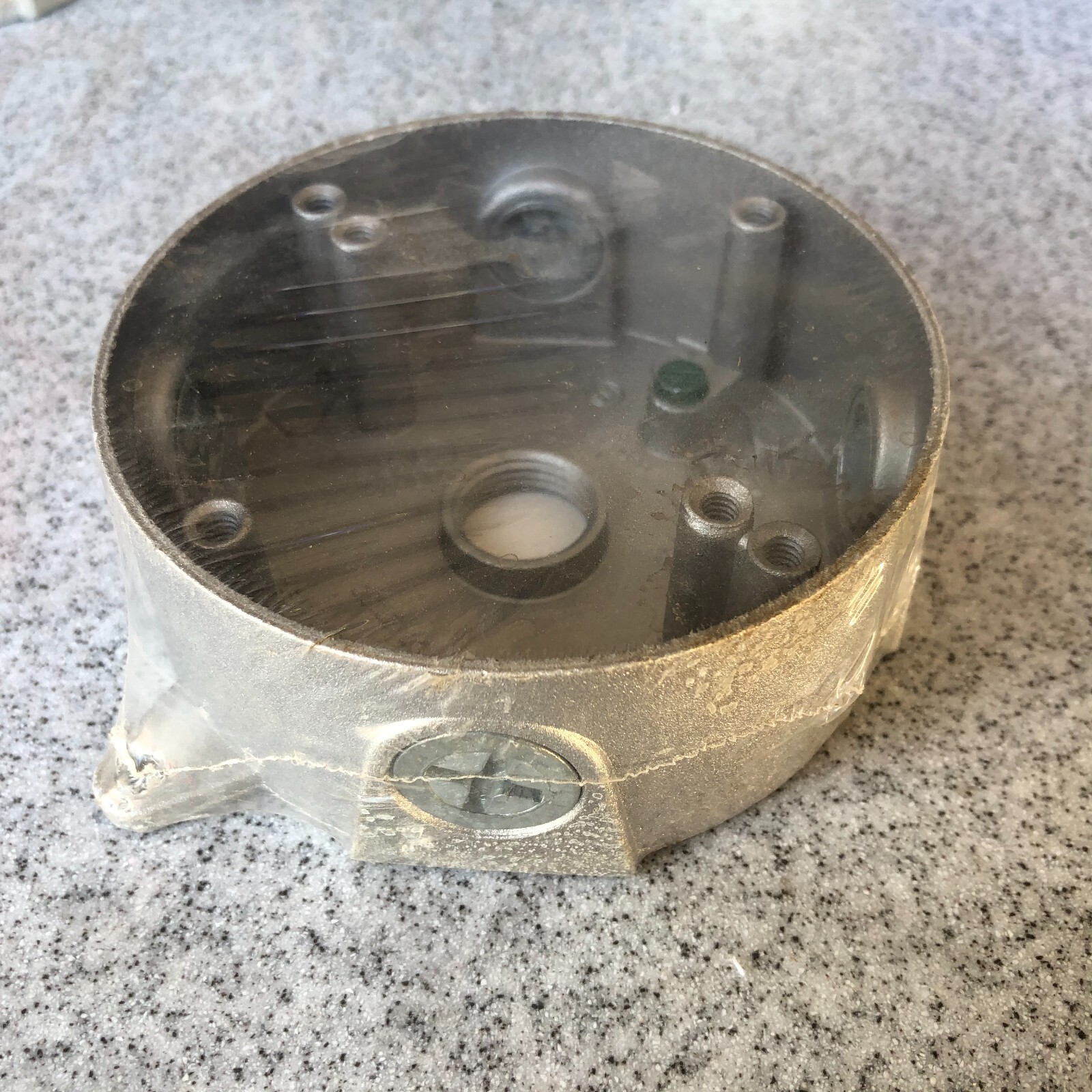 (Lot of 2) 4′ RAB round WP J-box with (5) 1/2″ holes