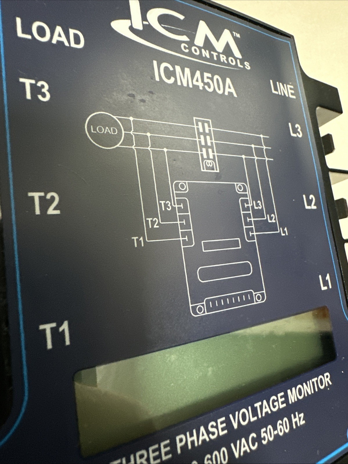 ICM Controls ICM450A Programmable 3-Phase Line Voltage Monitor 190-600VAC