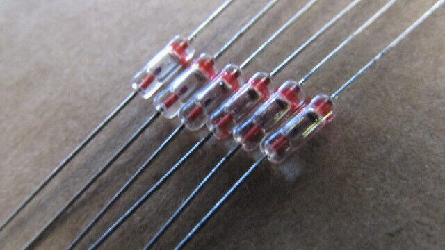 1N60 Genuine Hitachi Japan Germanium Glass Diodes HI-Quality Vintage 6pc NOS USA