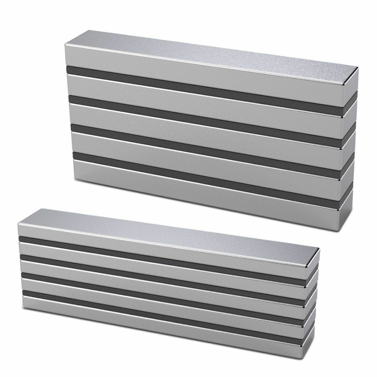Lot10-50 N52 Strong Neodymium Magnets Rare Earth Lifting Magnets 60x10x5/3mm