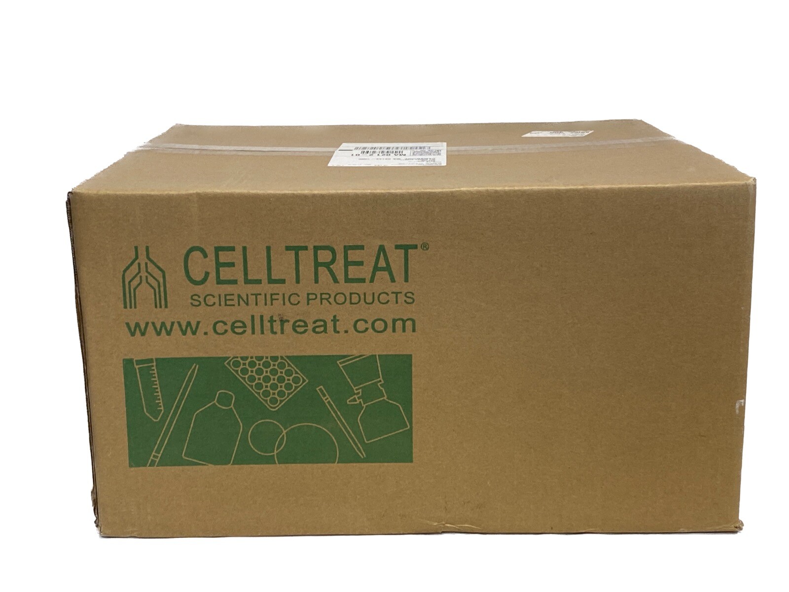(40/Cs) CELLTREAT 600mL 182cm2 PS Tissue Culture Treated Flask w/Vent Cap 229351