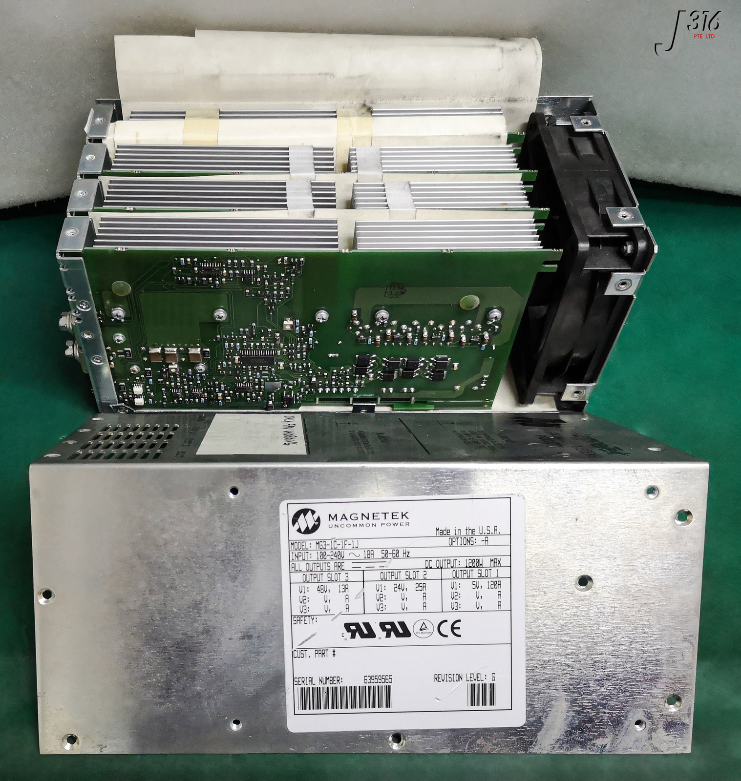 16596 MAGNETEK OMEGA POWER SYSS PS INPUT 100-240V 18A 50-60Hz MG3-1C-1F-1J