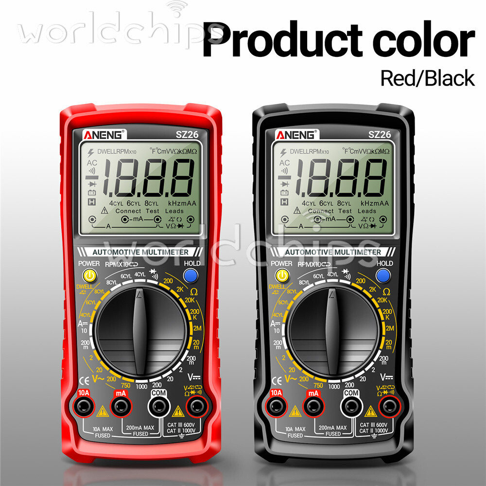 SZ26 Digital Multimeter 0-1000V 1999 Count AC/DC Car Overhaul Diode Resistance