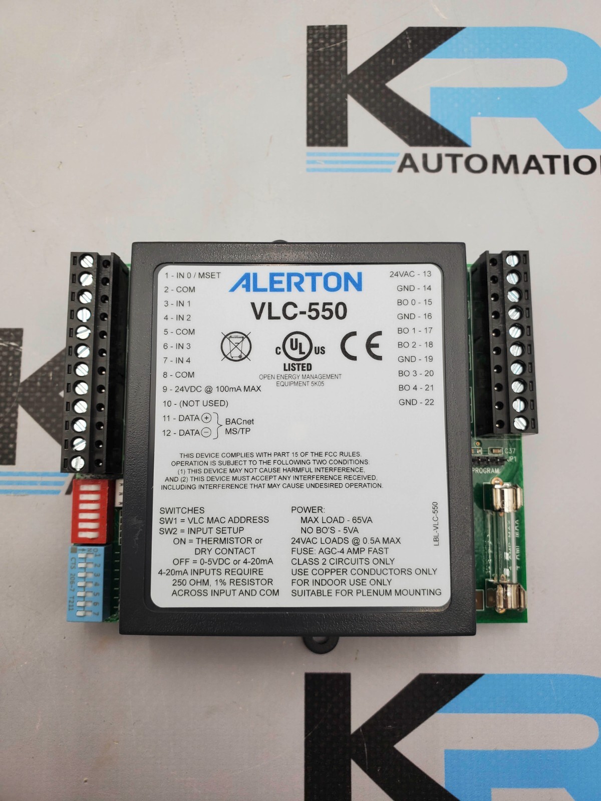 NEW Alerton VLC-550 BACtalk BACnet-Compliant Field Programmable Controller 24VAC