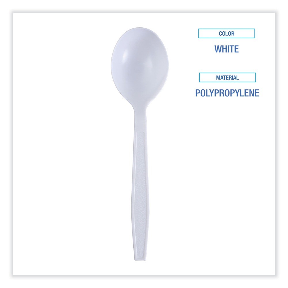 Boardwalk SSHWPPWIW Heavyweight Wrapped Soup Spoons – White (1000/CT) New