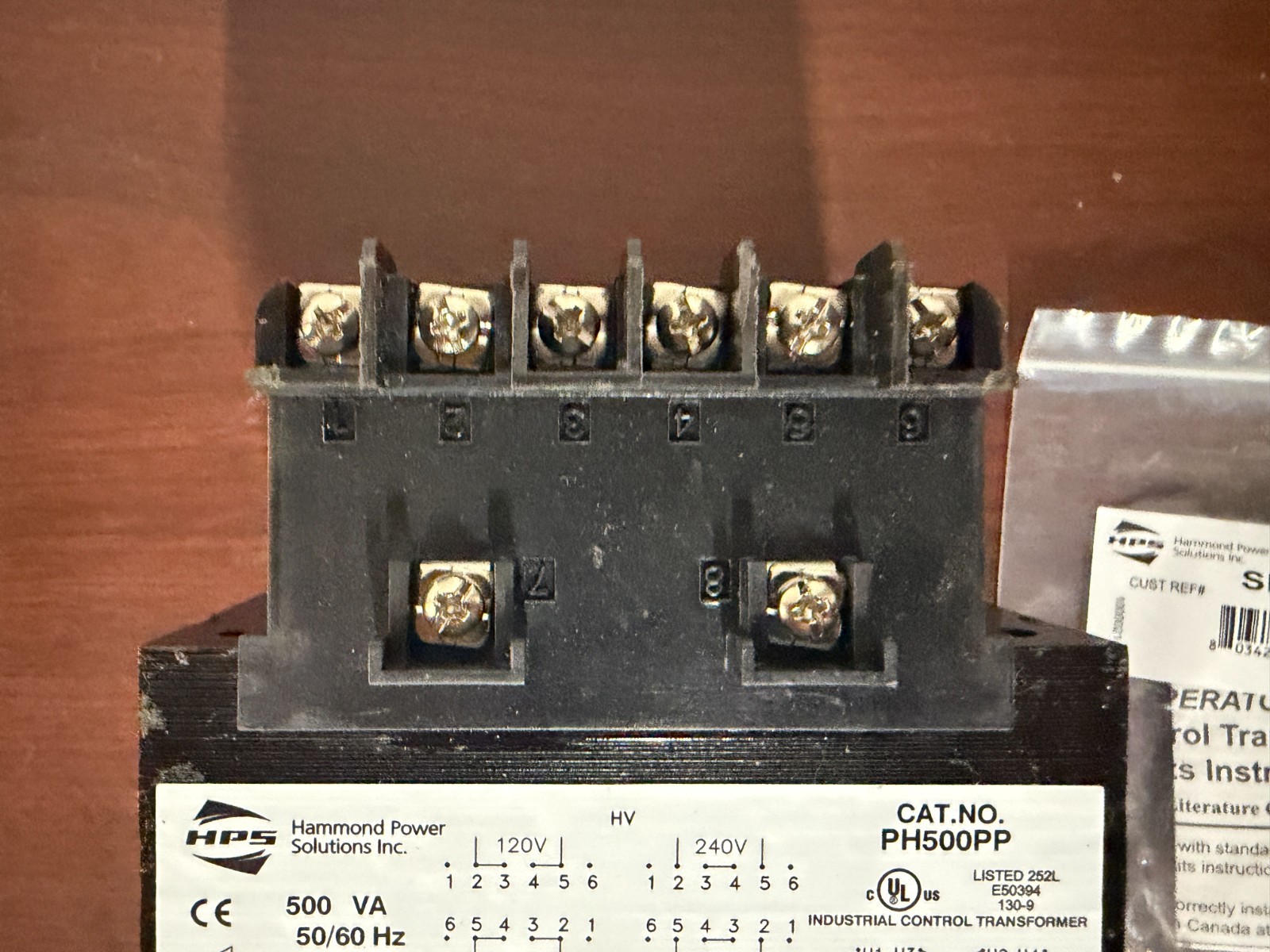 Hammond Power Solutions PH500PP Transformer 500VA 120/240VAC