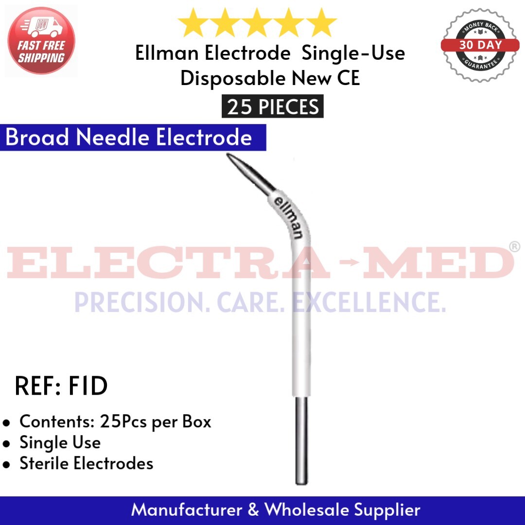 Ellman Electrodes – 14 Types: Ball, Needle, Scalpel, Diamond, Round, U – 25 Each