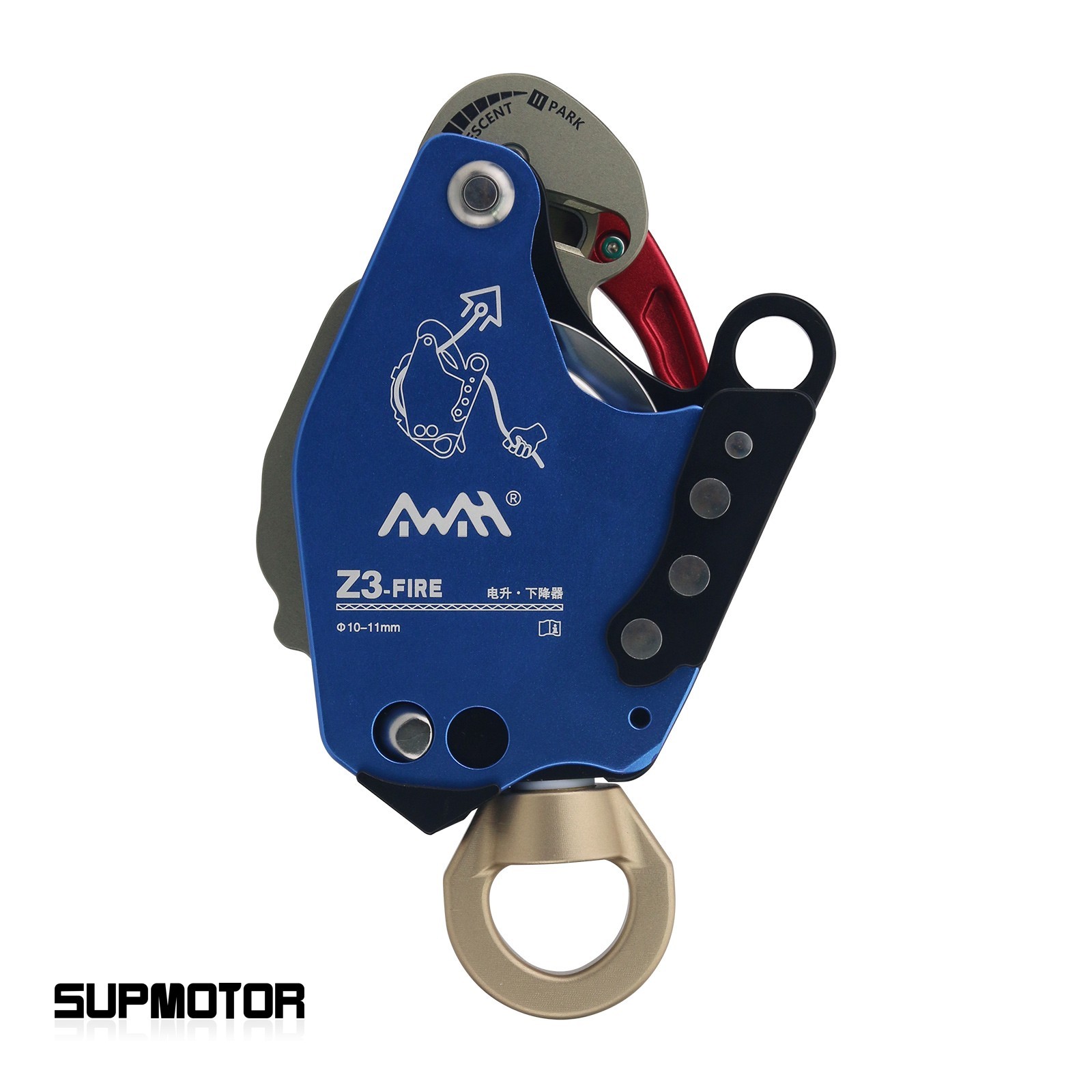 Z3-FIRE Blue Ascent Descent Device Comes with Universal Joint without Tool Box