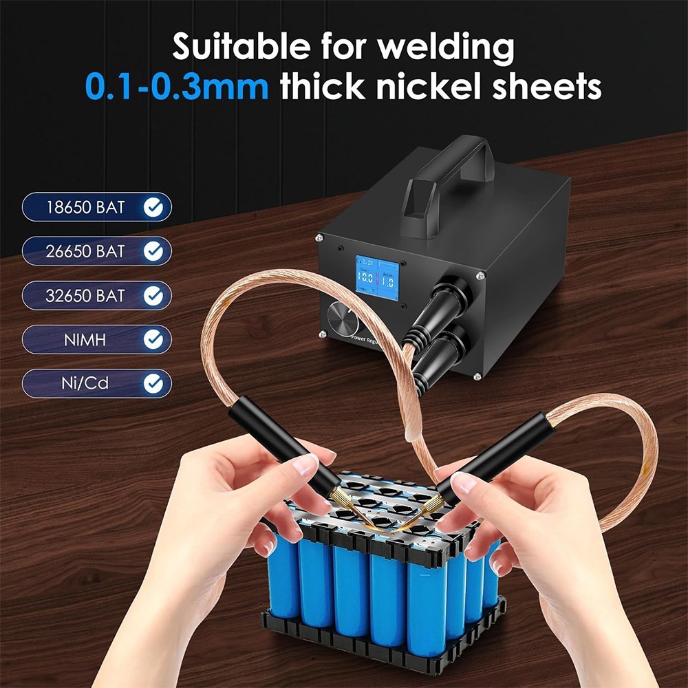 Portable Capacitor Battery Spot Welder 3000F 25Gears Adjustable Micro Welding