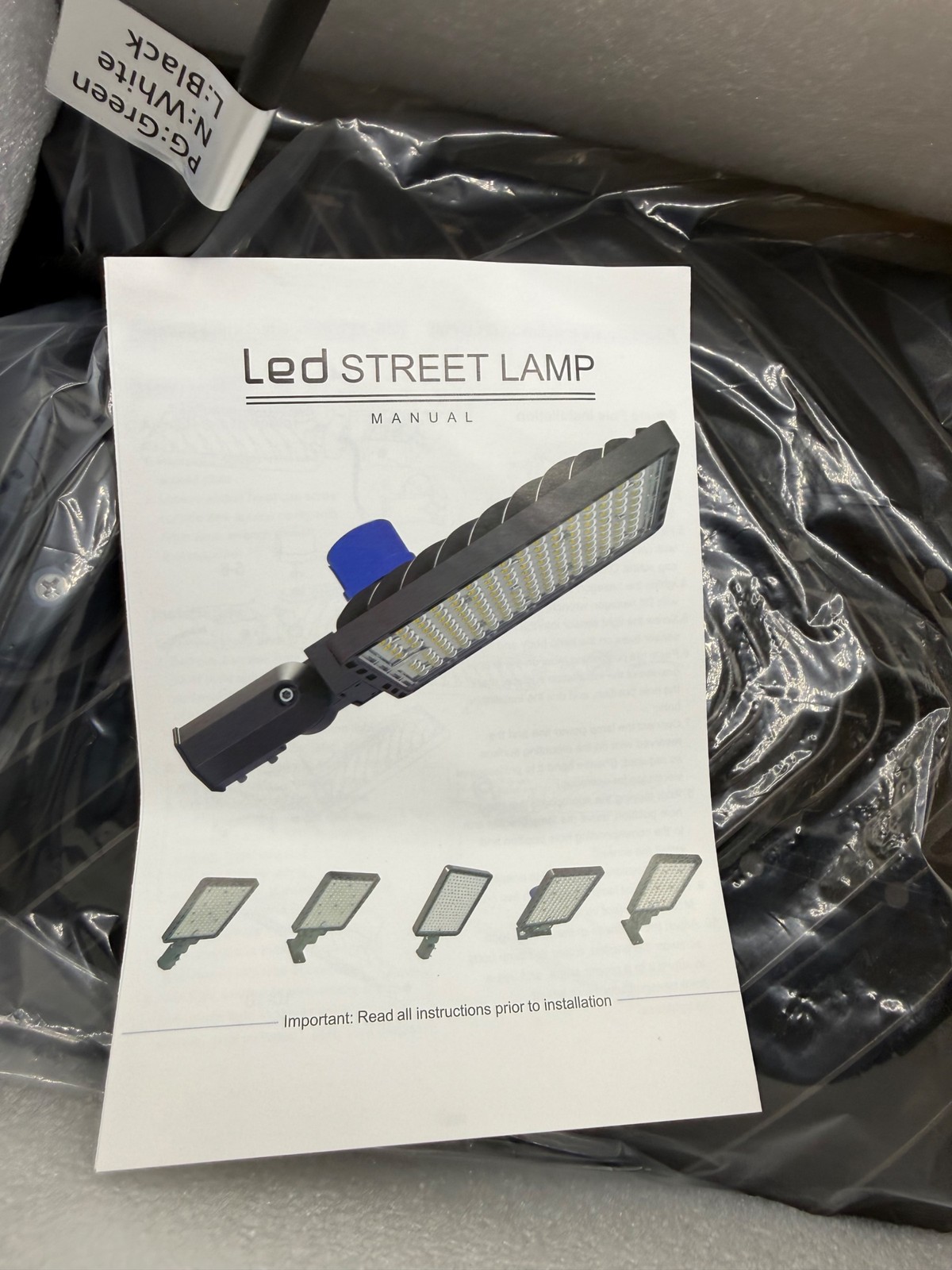 Juyace 350W LED Parking Lot Light with Photocell, 52500LM 5000K, IP65 Dusk to