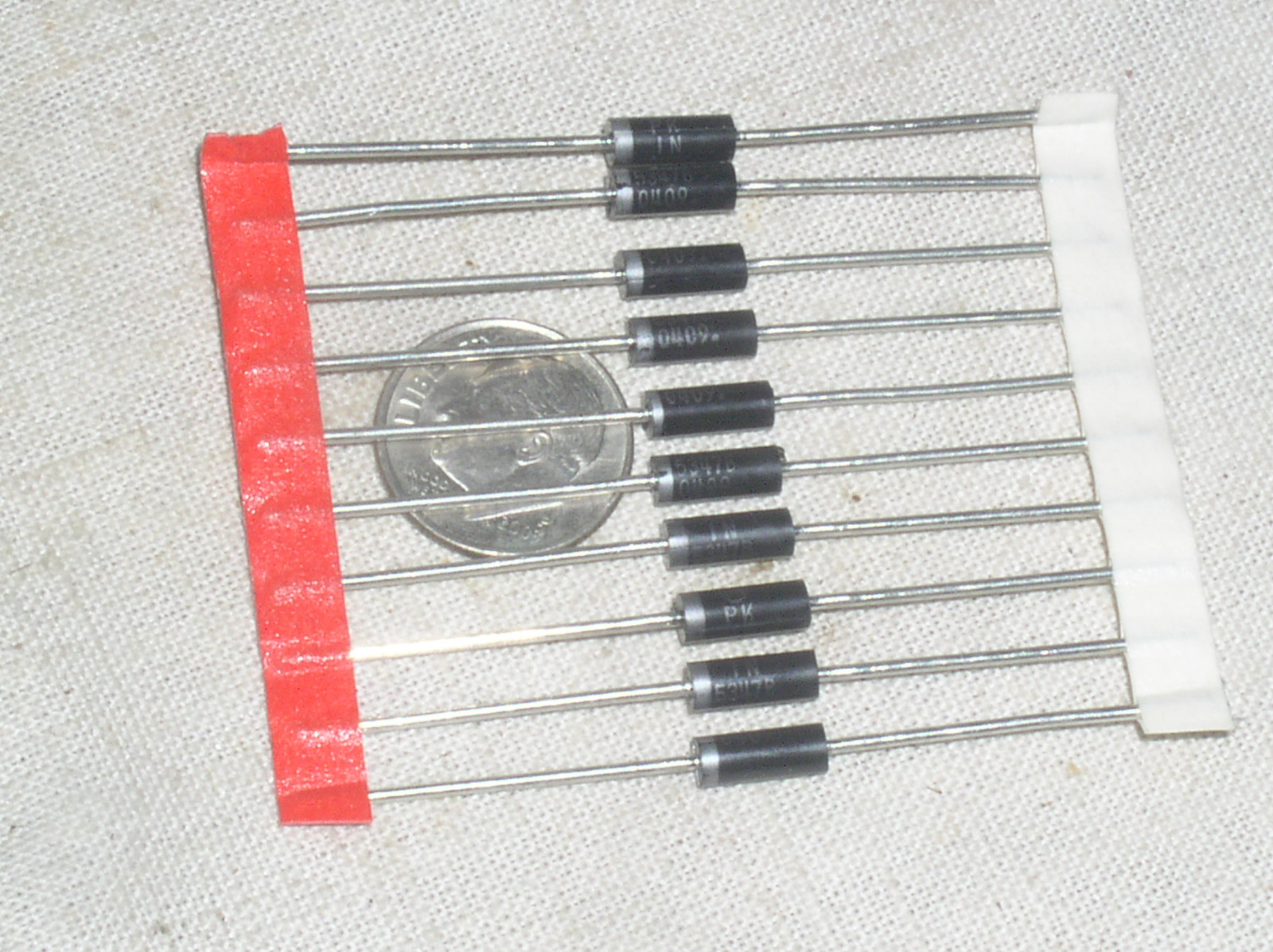 10 NEW ON-SEMI 1N5347B 1N5347 ZENER REFERENCE DIODE 10V 10 V VOLT 5W DO-15 USA