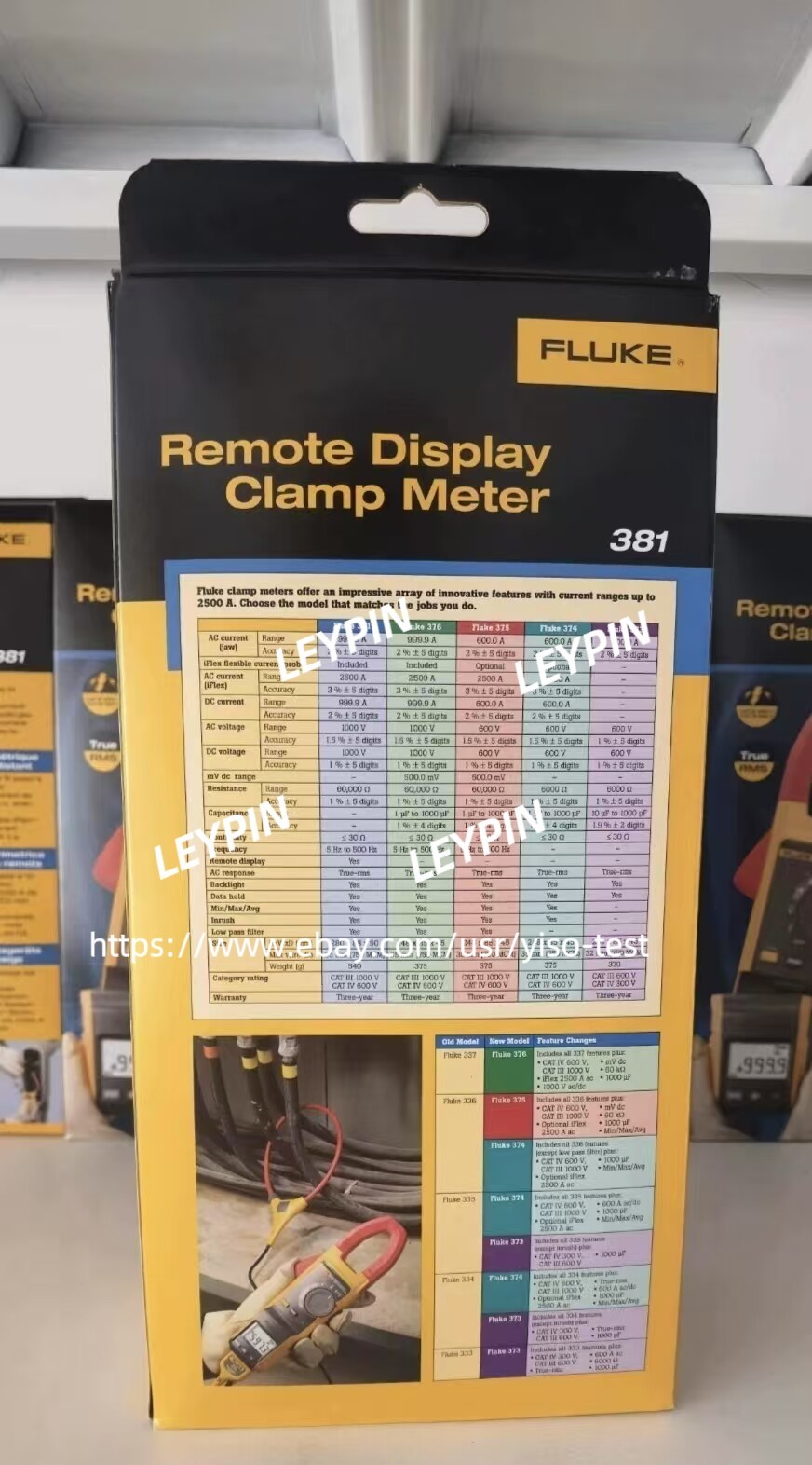 Fluke 381 Remote Display True-RMS AC/DC Clamp Meter with iFlex Cable BEST DEAL!$