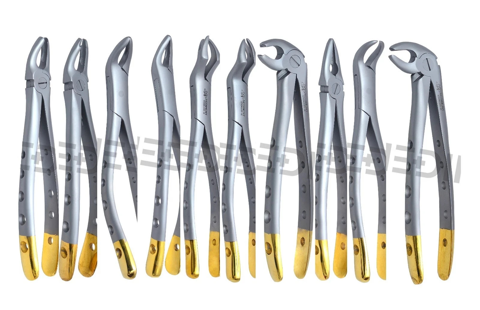 10 Pcs Set Of Premium German Dental Tooth Extracting Forceps Instruments