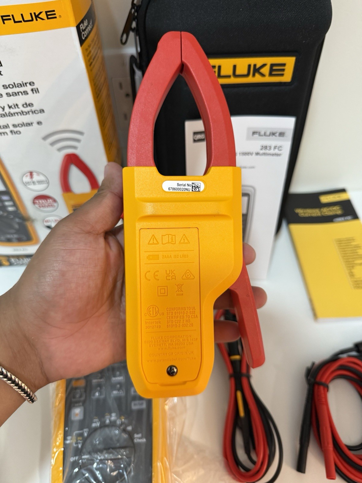 FLUKE 283 FC/PV SOLAR DIGITAL MULTIMETER & WIRELESS CURRENT CLAMP MFD-2025