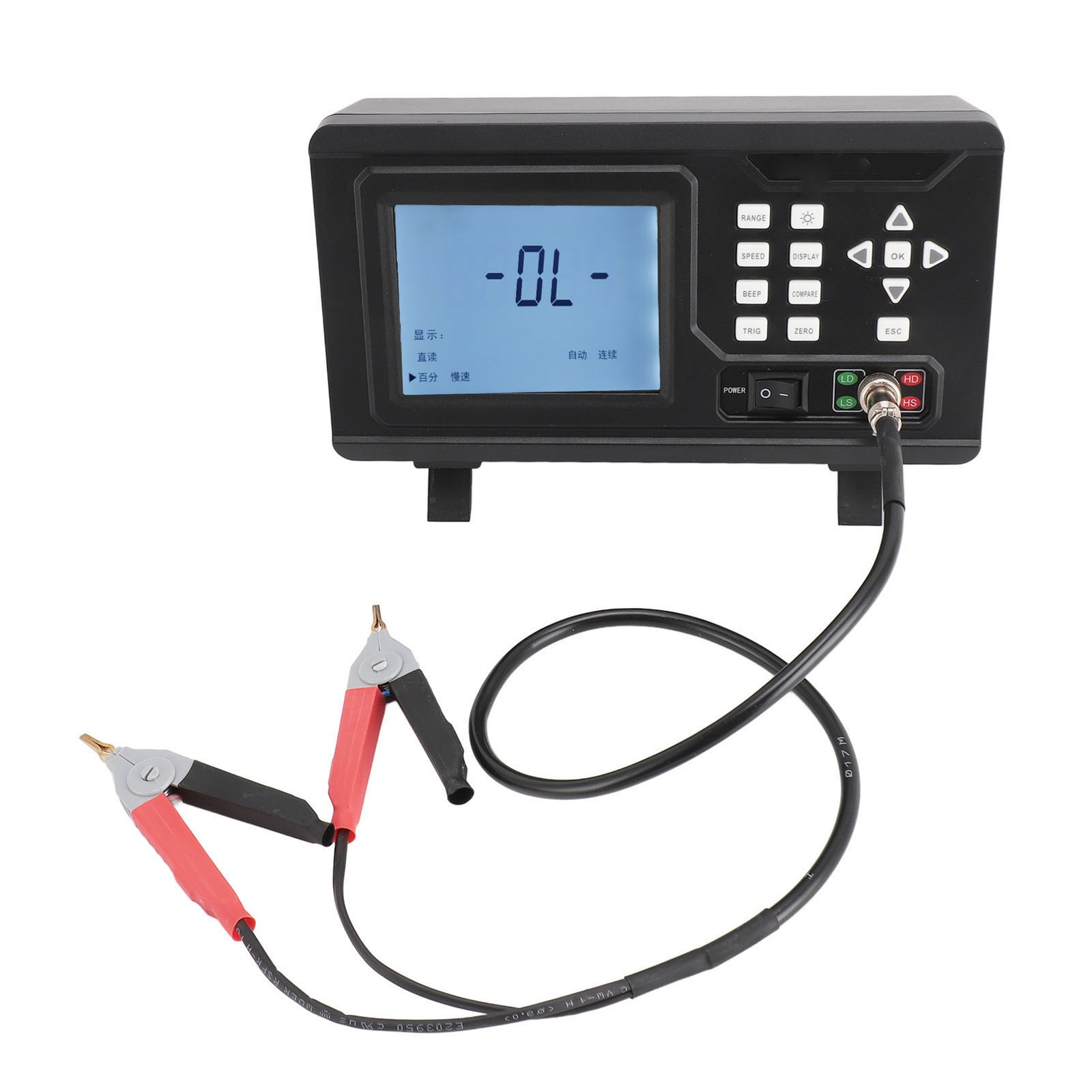 Resistance Tester 10uΩ To 2MΩ LCD Display Portable Low Resistance Milliohm