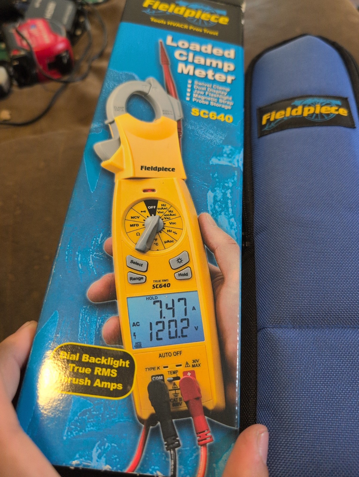 Fieldpiece SC640 True RMS Clamp Meter CAT III 600V w/ Leads & Carry Case