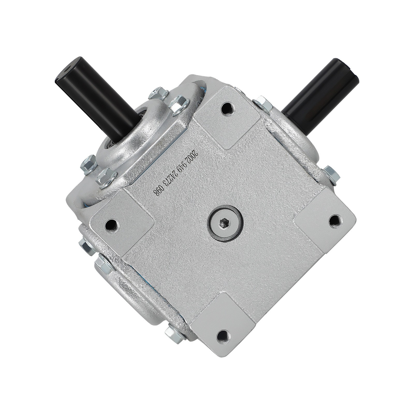 40 HP Right Angle Bevel Gearbox w/Crosshole & Keyed Shaft CW/CW 1:1 1800 Max RPM