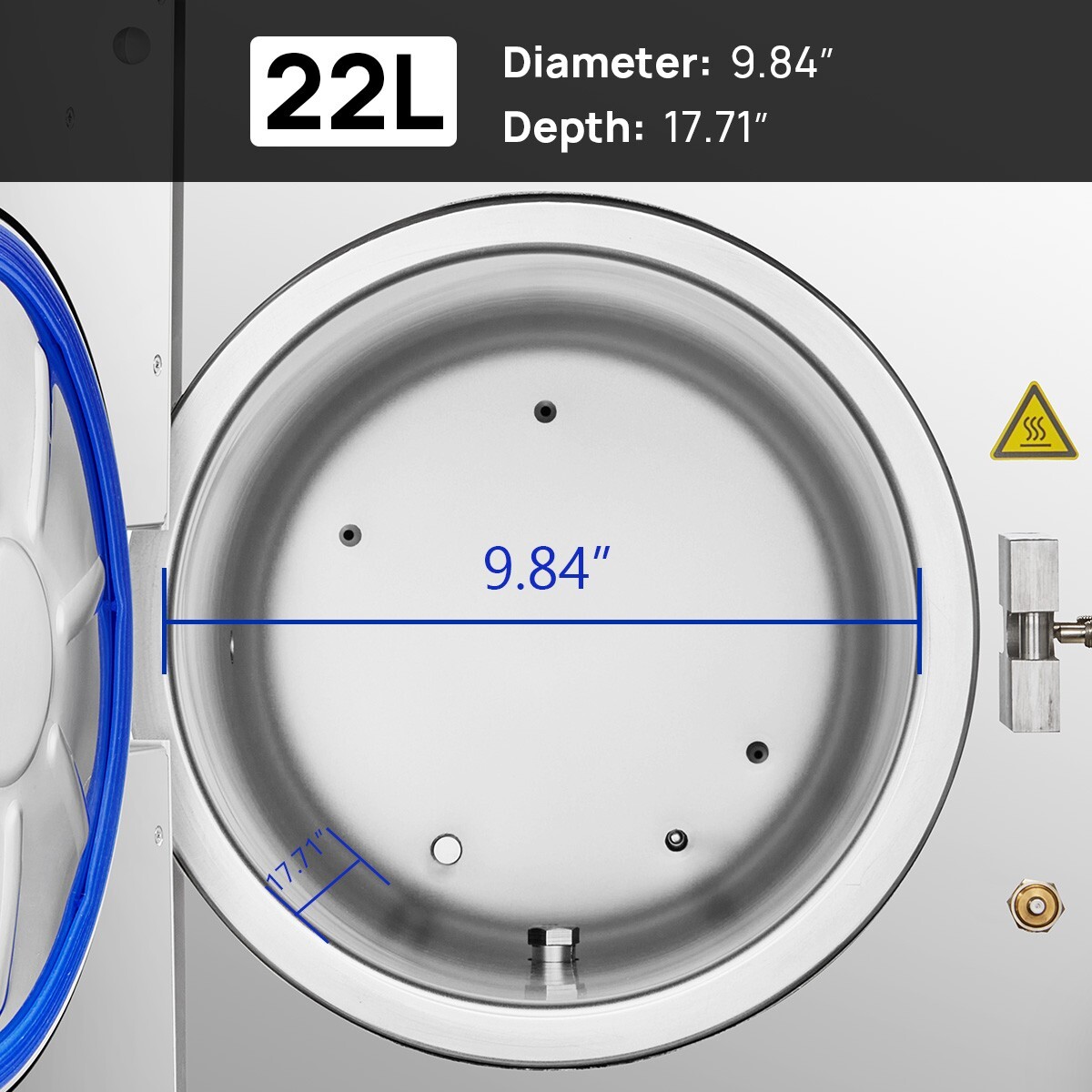 22L /18L Dental Autoclave Steam Sterilizer Class B Vacuum Sterilizer w/ Printer