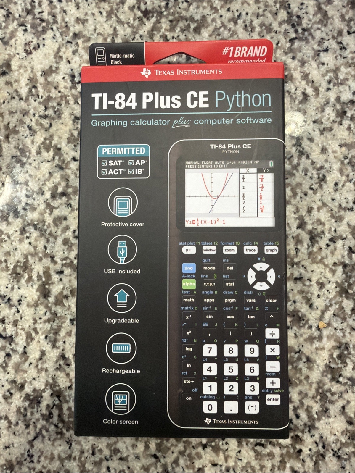 Texas Instruments TI-84 Plus CE Python Graphing Calculator – Black New Free ship