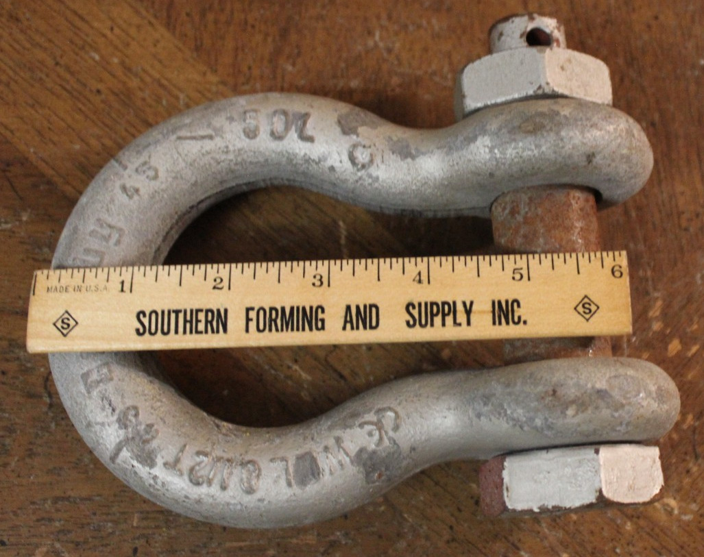 Crosby 1″ Bolt on Type Anchor Shackle 8-1/2 Ton Hot Dipped Galvanized G-2130