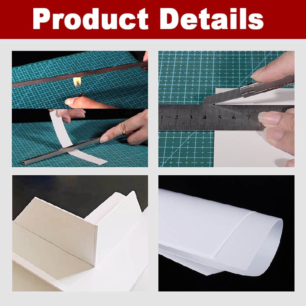 White/Black/Beige ABS Plastic Sheet Plastic Plate Board DIY Model Thick 1mm-40mm