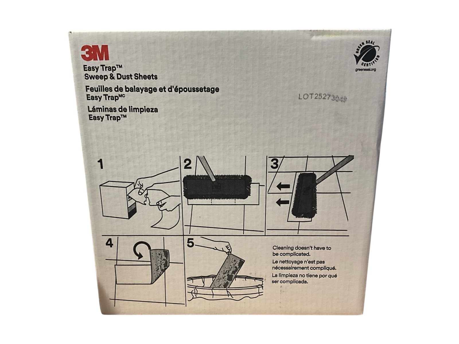 3M 250 Sheets Easy Trap Sweep & Dust Sheets 55654W 8” x 125’ Roll