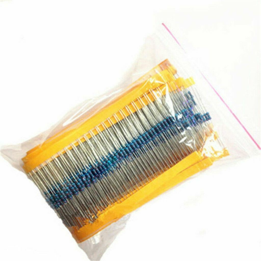 600pcs 30 Values 1/4W Metal Film Resistors Resistance Assortment Kit Set 1% USA