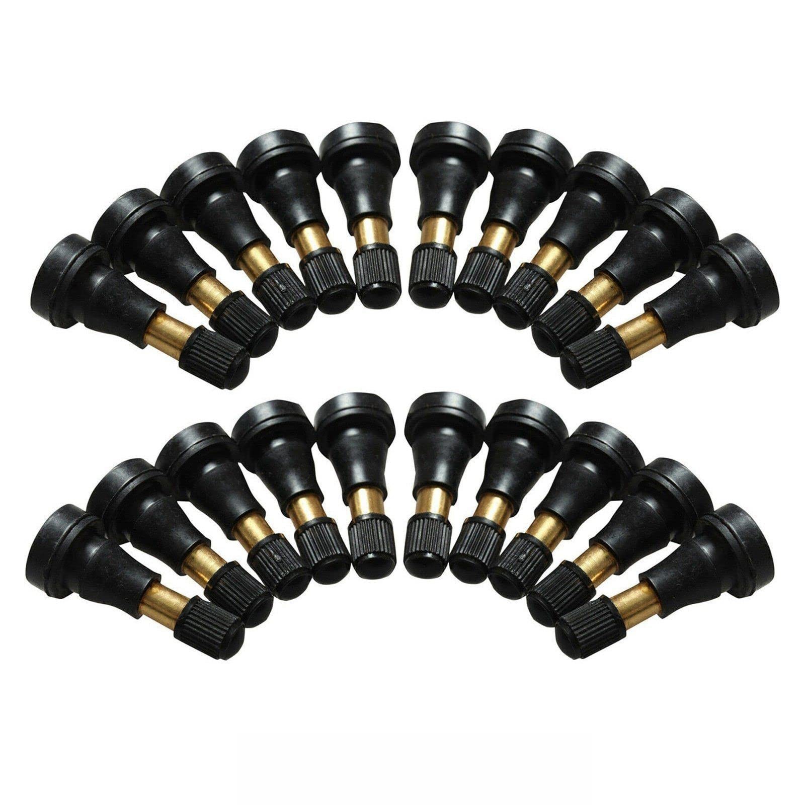 25pcs Black TR-600HP Snap-in Tire Valve Stems High Pressure 1-1/4″ Kit Univer…
