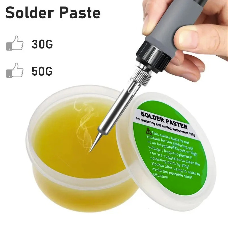 3PCS 50g No-Clean Rosin Solder Paste: Medium Temp Flux for PCB & Chips – NEW
