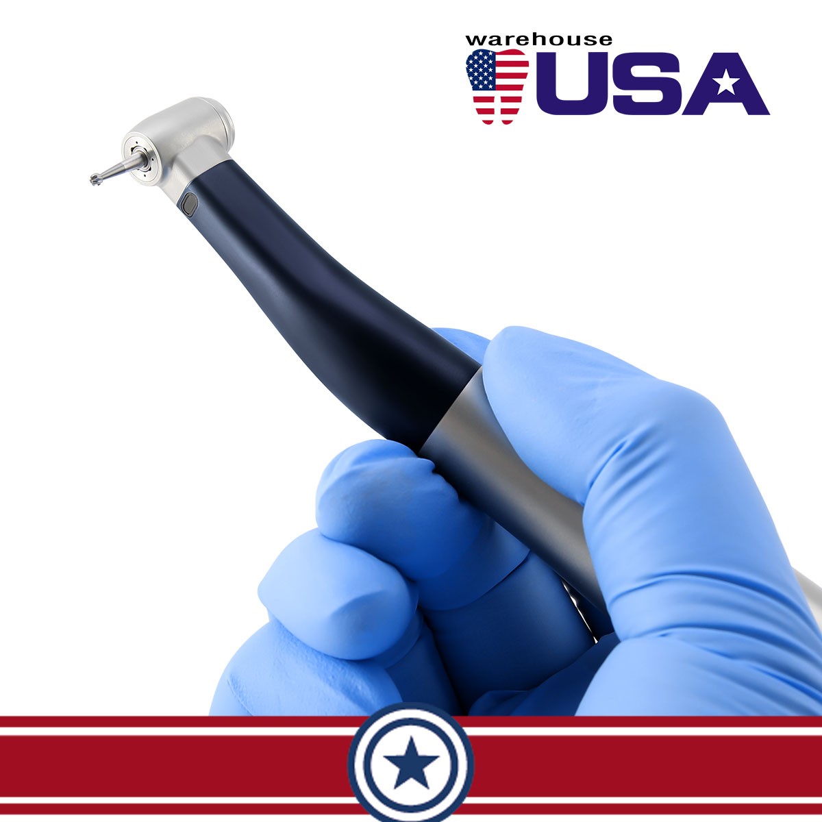 Dental 1:1 Fiber Optic Contra Angle Internal Spray / Diamond Polishing Wheels US