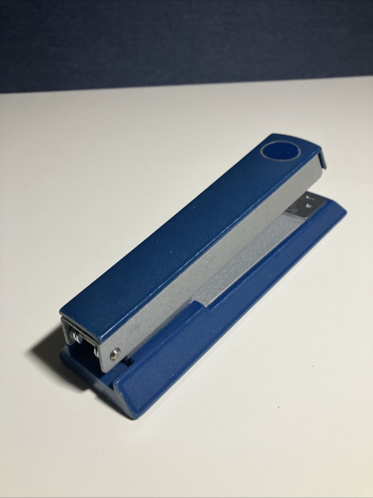 Vintage Bostitch Stapler Retro Blue Gray Model B III 3 USA
