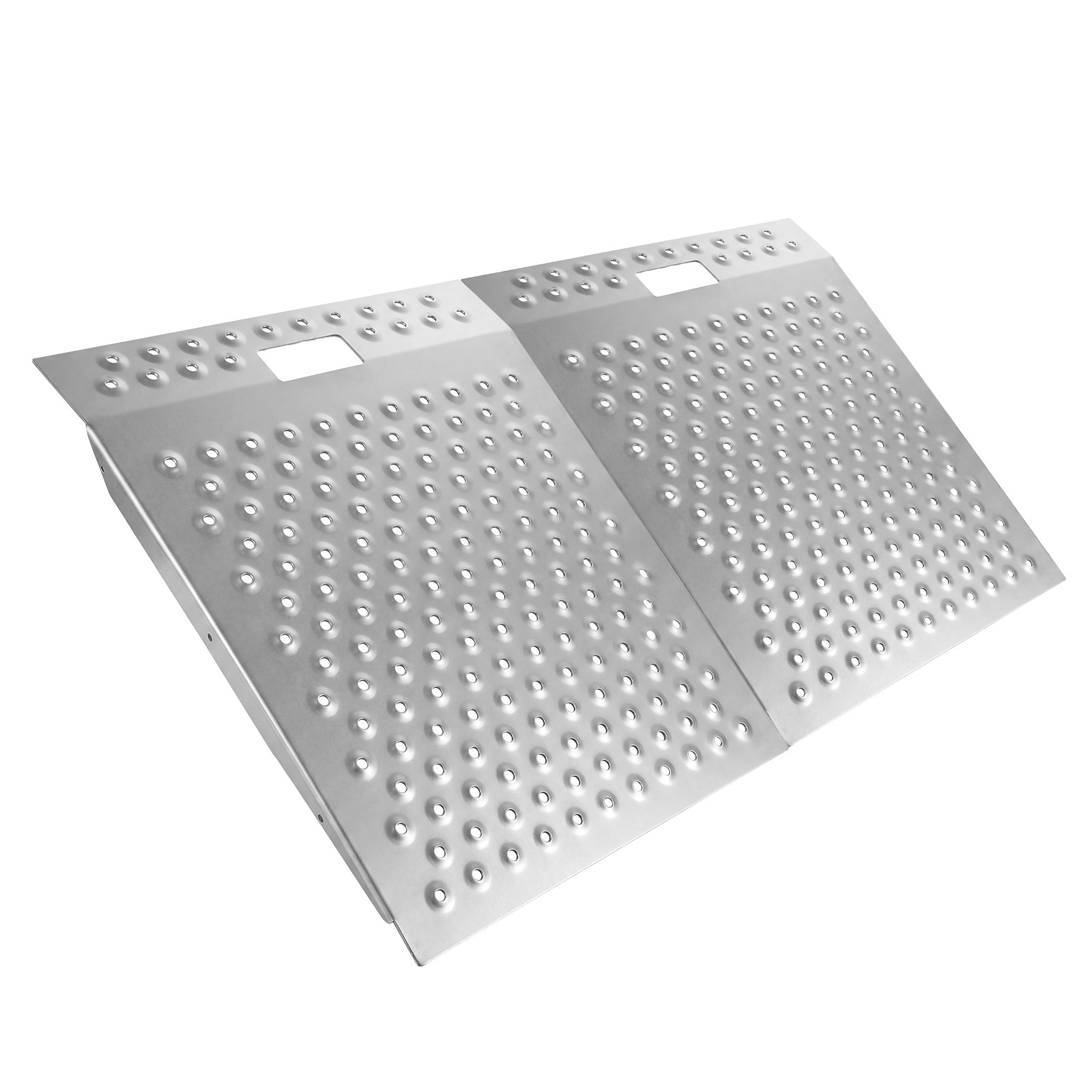 Garvee 29×48″ 1500Lb Aluminum Ramp Anti Slip Punch Plate For Mower Atv W/ Handle