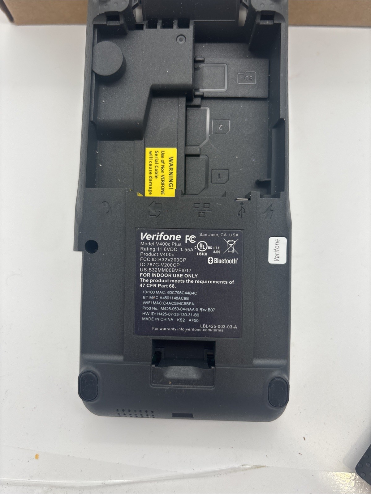 VERIFONE V400C Plus M425-053-04-NAA-5 Credit Card Payment Machine