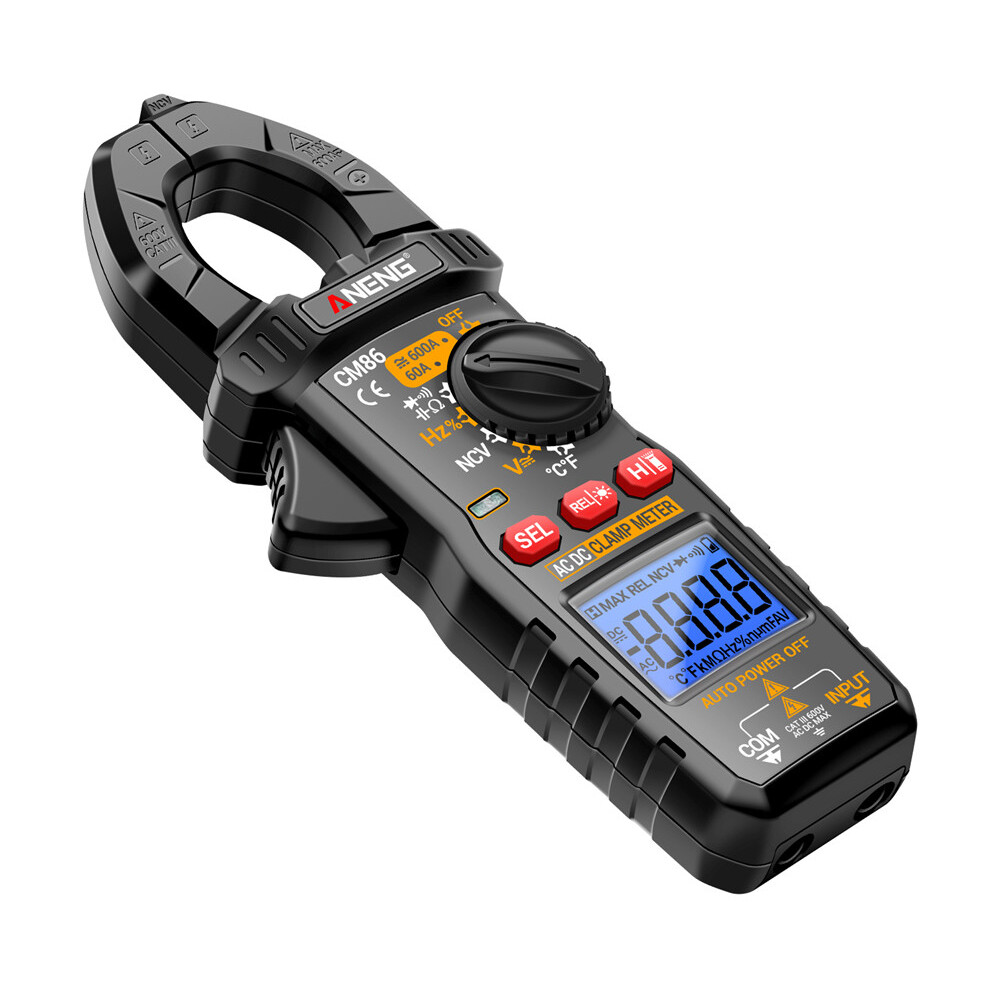 ANENG Digital Clamp Meter 6000 Count Multimeter NVC Amp AC DC Volt Current Test