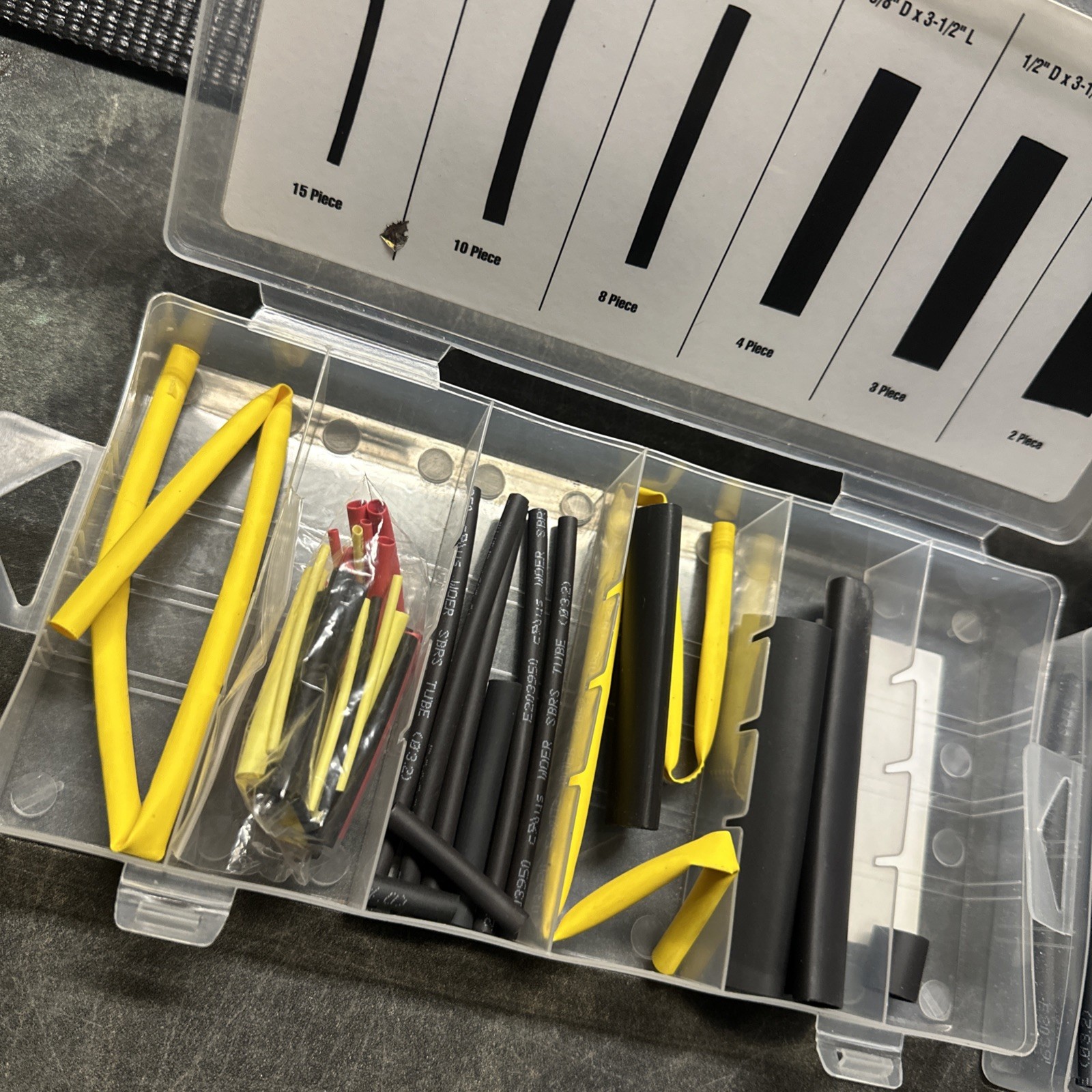 Heat Shrink Assortment Lot – Misc Pieces- New – All Sizes Shown – As Is Lot