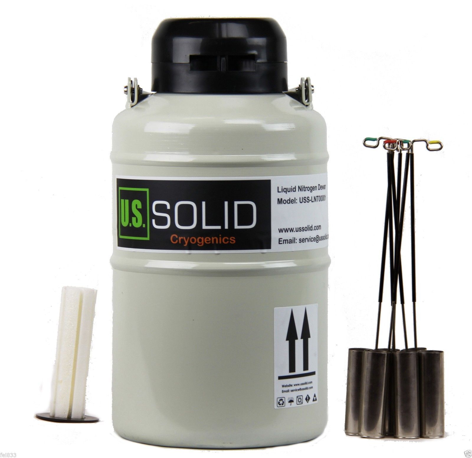 U.S. Solid 3L Cryogenic Container Liquid Nitrogen LN2 Tank