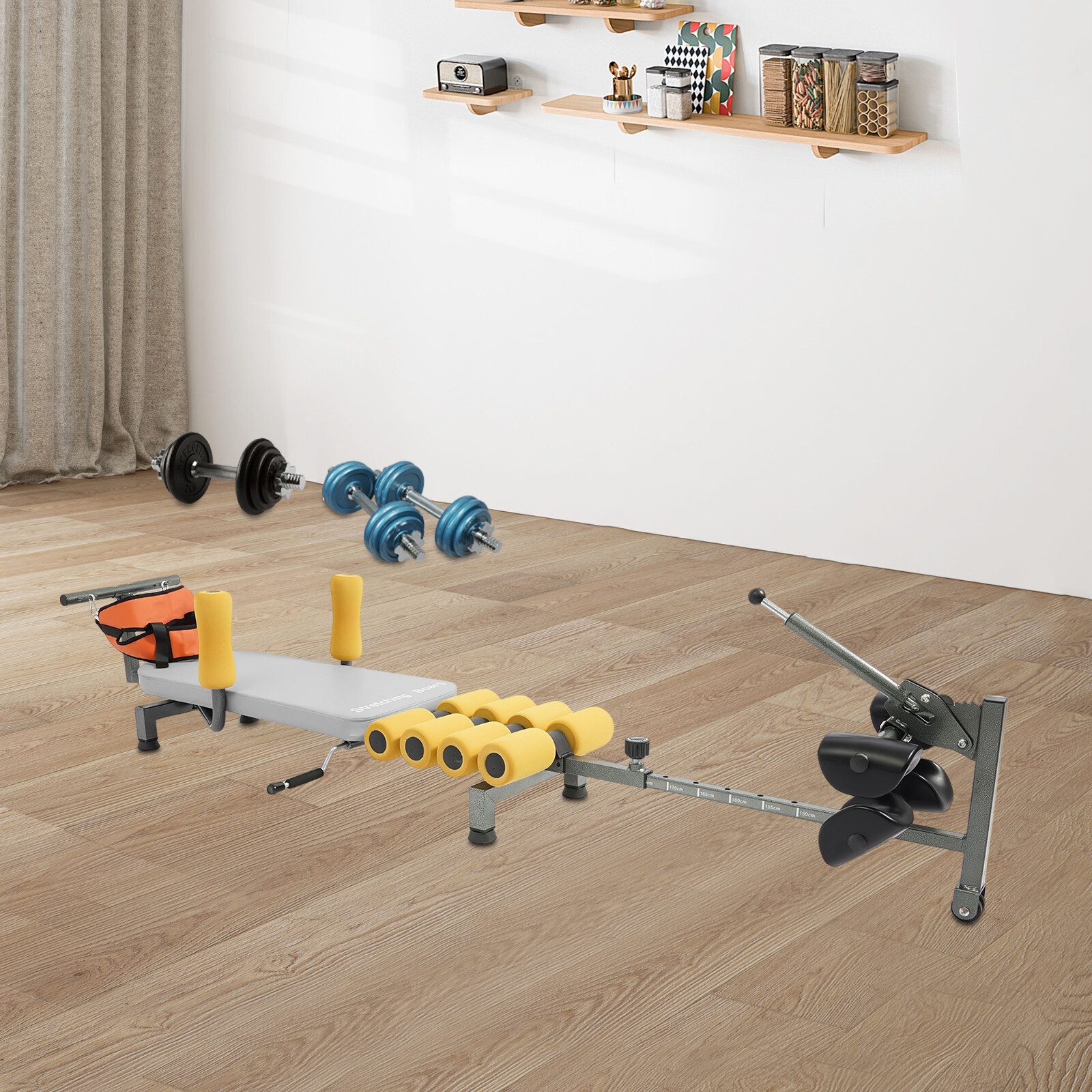 Traction Table Cervical Lumber Spine Back Stretcher Traction Bed 150kg/330.7lbs