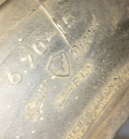1 ORIGINAL FIRESTONE VINTAGE BIAS TIRE 6.70-15 BIAS BLACKWALL 4 PLY GUM DIPPED 1