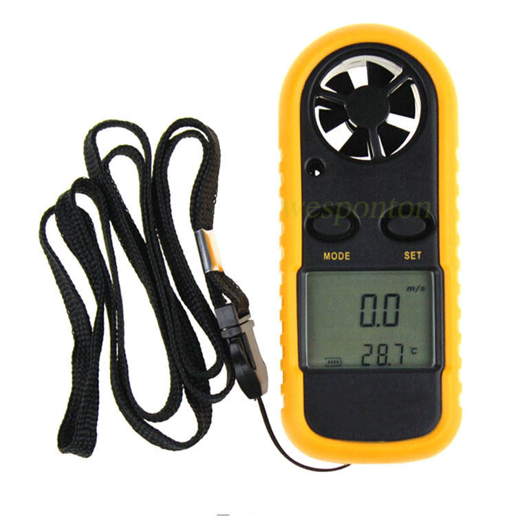 LCD Speed Wind Meter Scale Digital Temperature Anemometer Thermometer