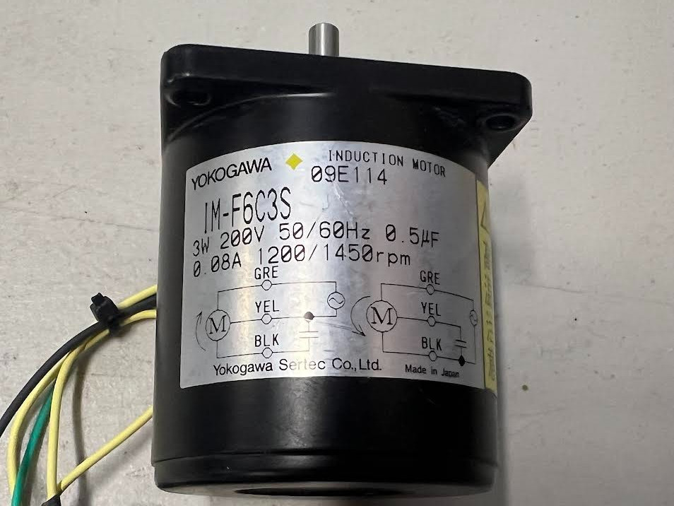 Yokogawa Induction Motor IM-F6C3S 3W 200V 50/60Hz 1200/1450rpm New no box