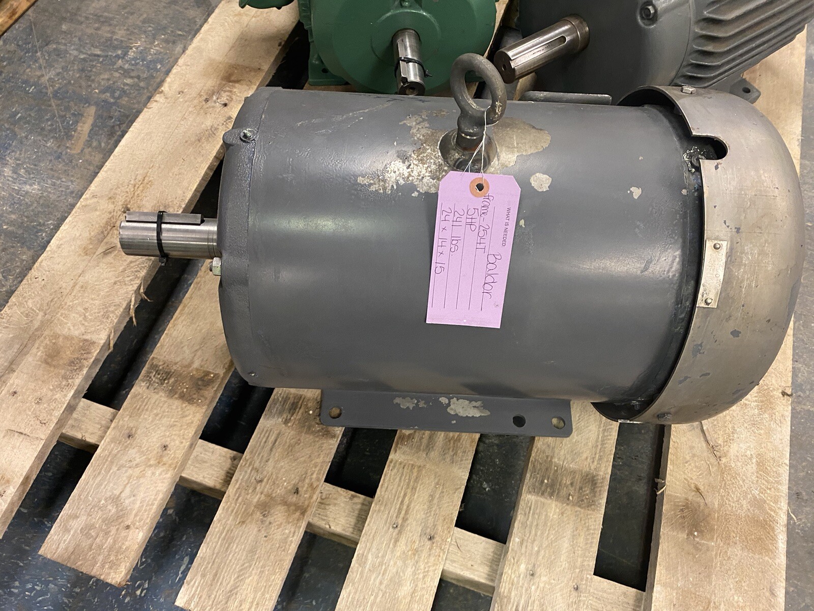 BALDOR,254T,5HP AC MOTOR 880RPM 254T REFURBISHED
