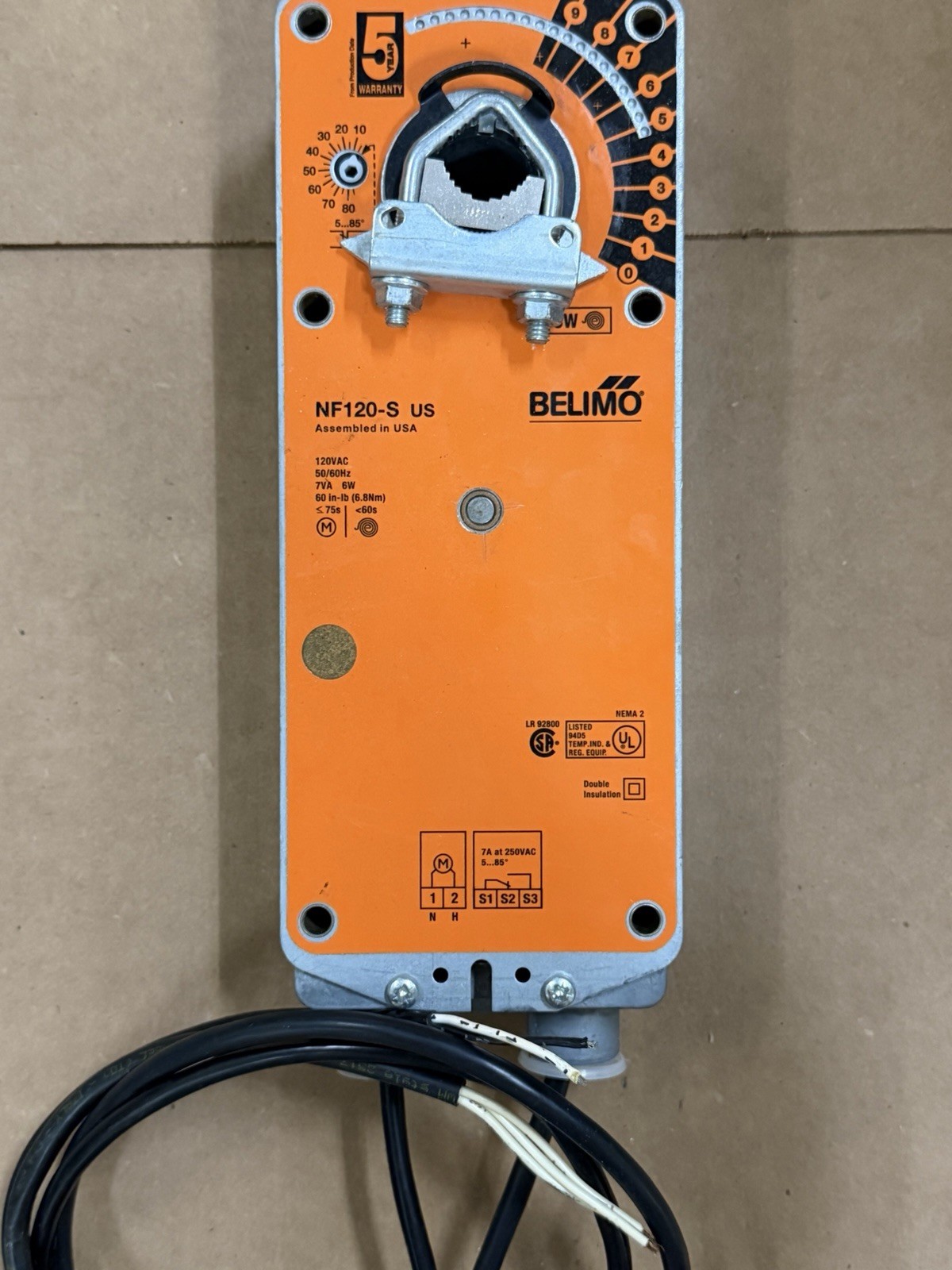 BELIMO NF120-S-US / NF120SUS Damper Actuator 120vAC Used