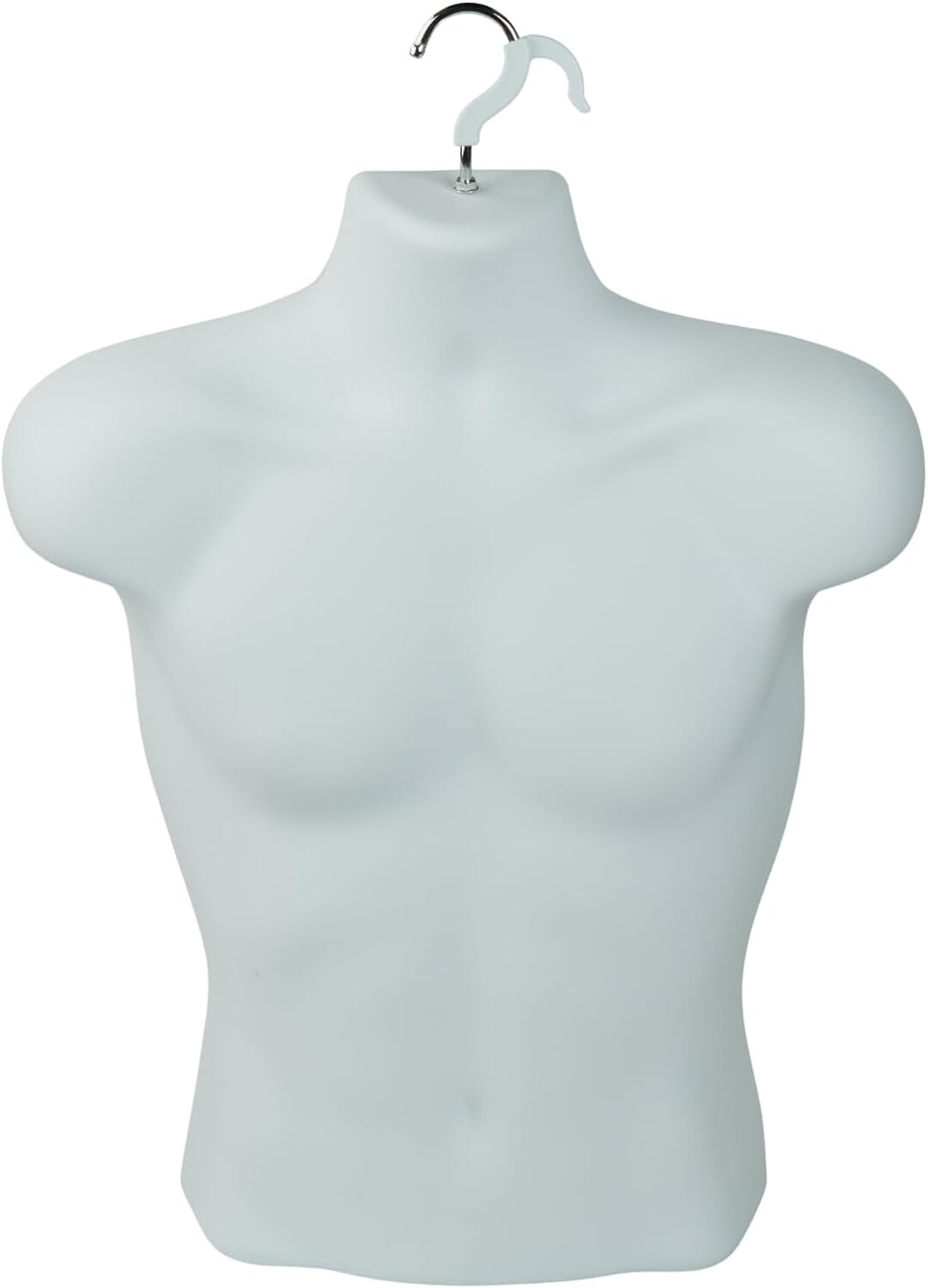 Lot of 2 White Man’s Shirt Torso Forms Fits S – L Hanging Male Mannequin Molded