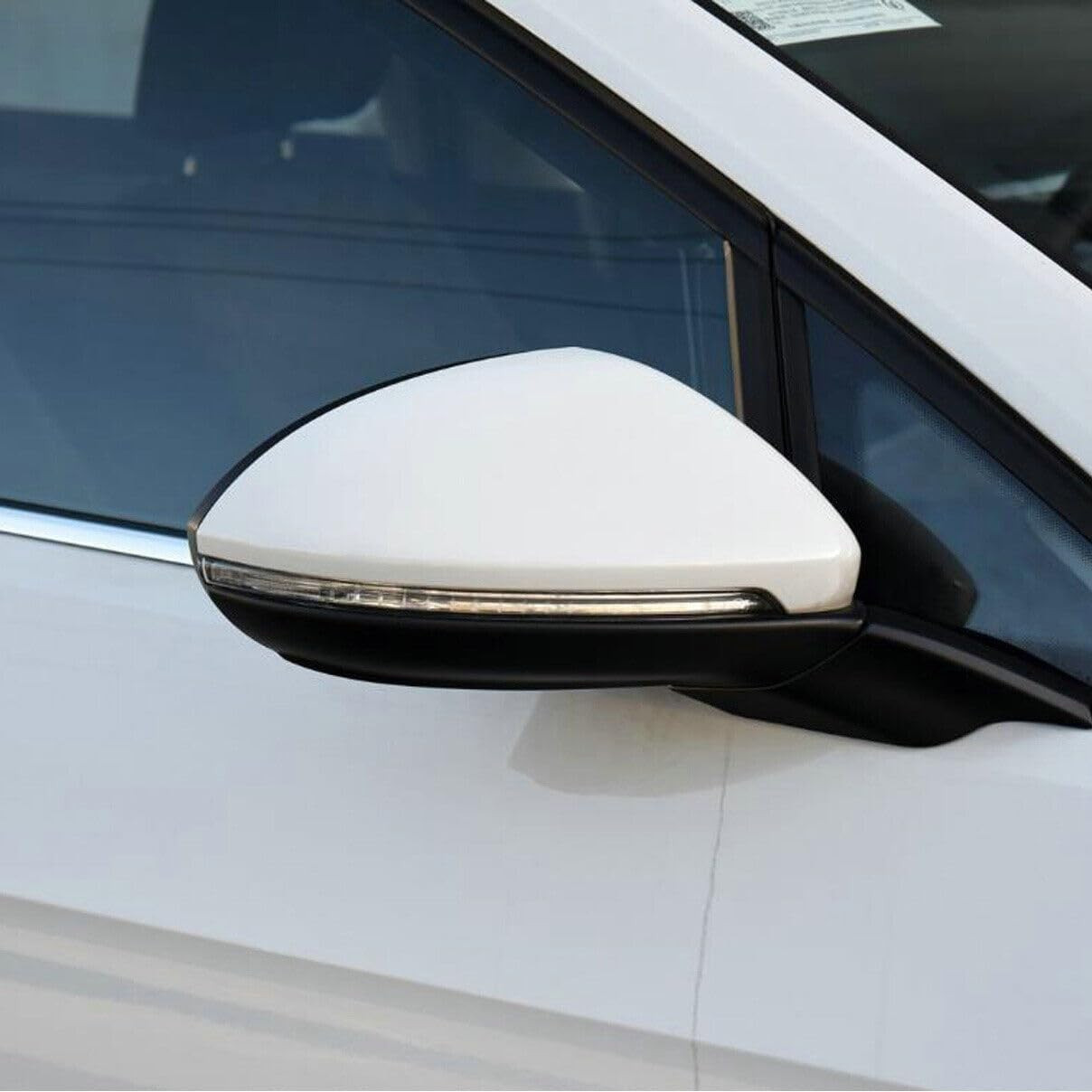 Left+Right Rearview Mirror Cover Side Mirror Caps for VW Golf GTI MK7 2015