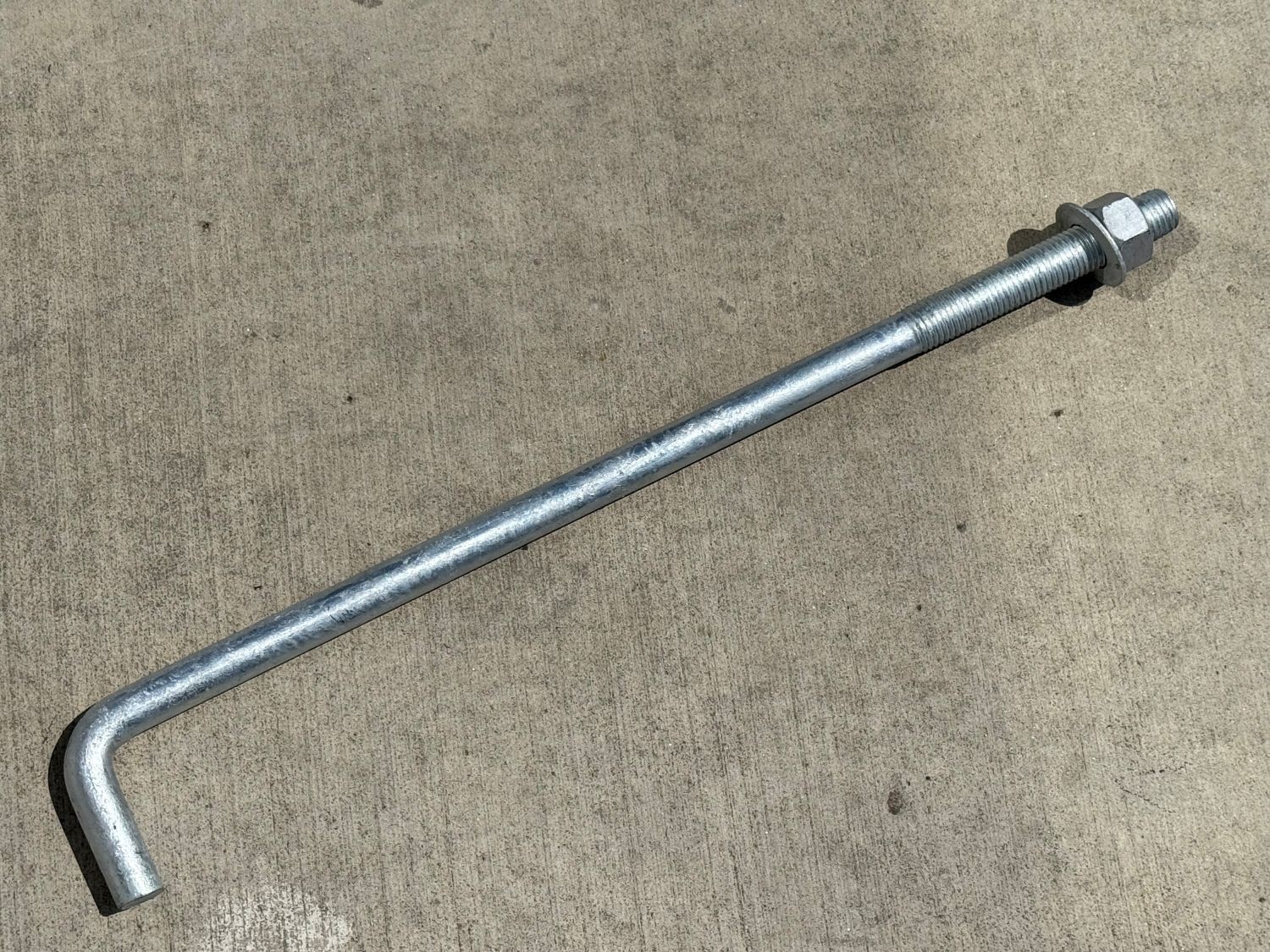 Sandbaggy 1″ x 24″ Threaded Concrete Anchor L-Bolts – Hot Dipped Galvanized