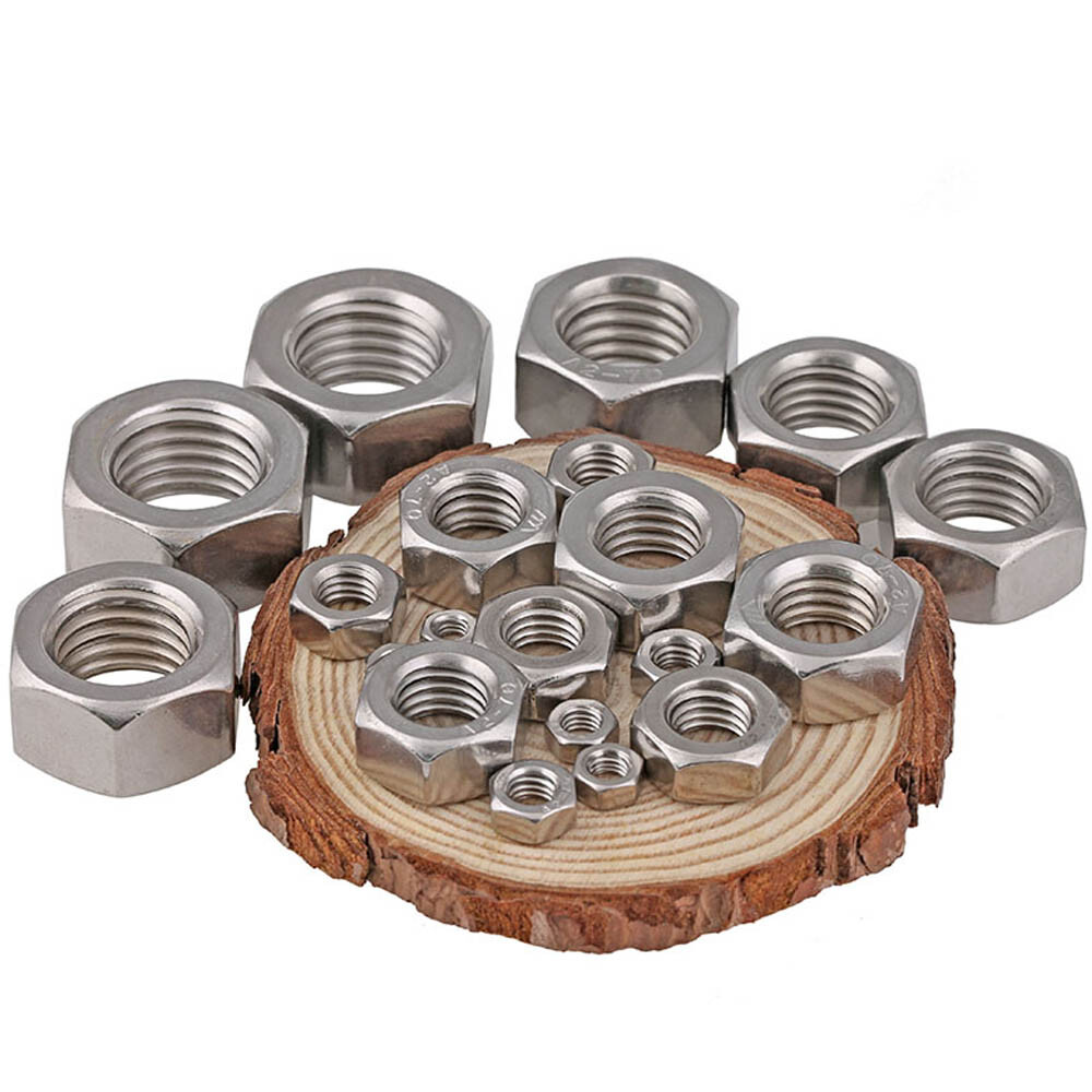 M2 M2.5 M3 M4 M5 M6 M8 M10 M12 M14 M16 M18 M20 Stainless Steel Hex Nuts DIN 934