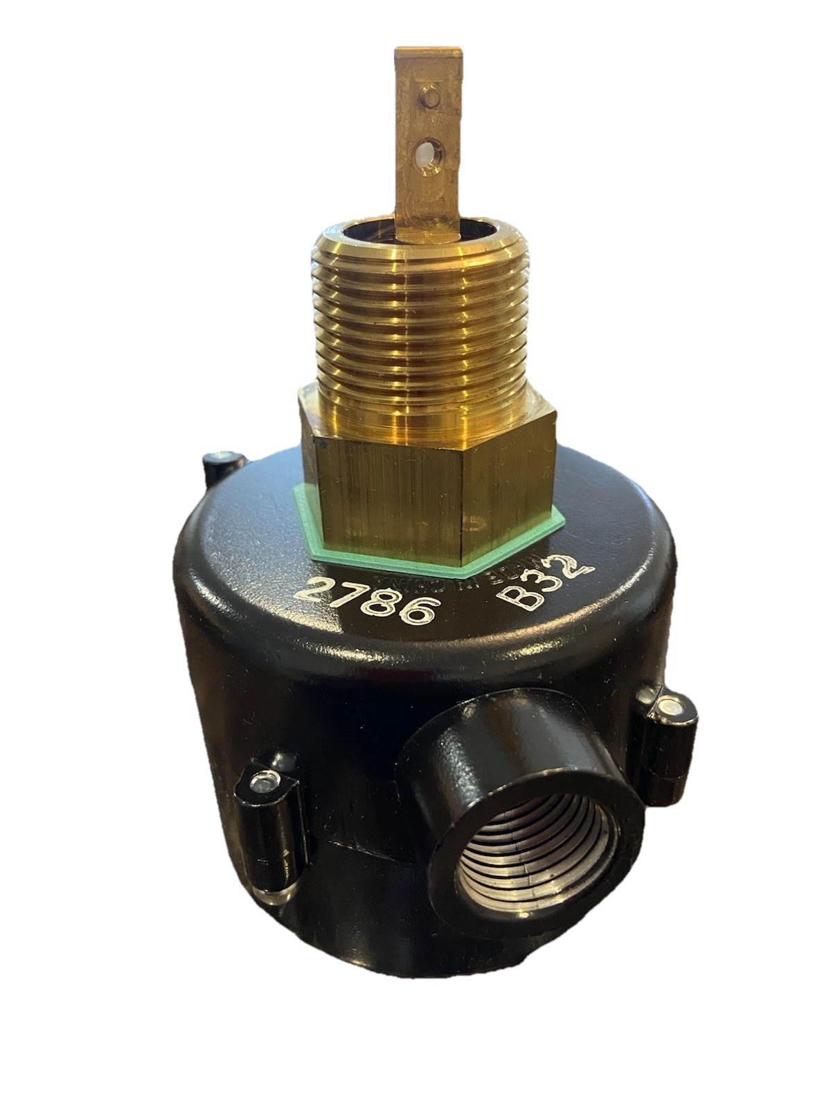 Brass Liquid Flow Switch 2786 B32 Plastic Black Brass Industrial Component