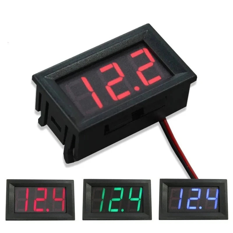 LED 12V ~ 24V Digital Display Voltmeter Car Motorcycle Voltage Gauge Panel Meter