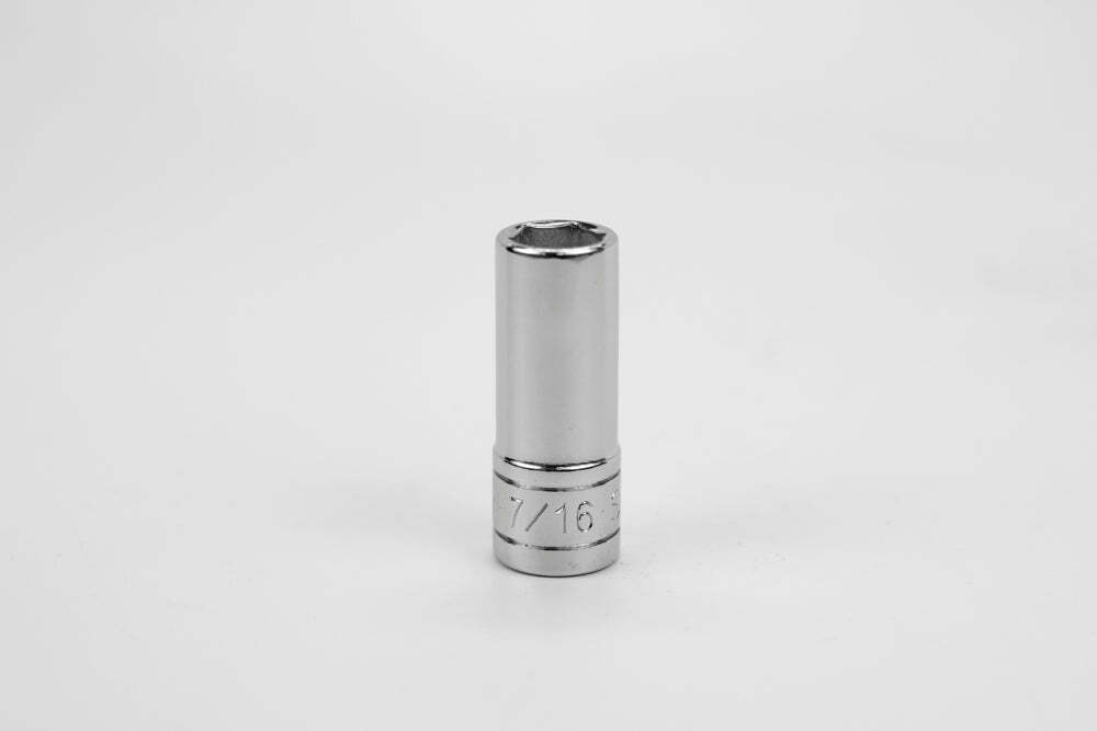 SK Tools 3/8-Inch Drive – 7/16-Inch – Deep 6-Point Chrome Socket (40414)